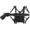 imageRockville RShock Black Metal Shock Mount for Studio Condenser Microphones 4348mm Fit AntiVibration Design Durable Build for Podcasting and Recording