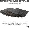 imageRockville RockMat 5015 50 Sq Ft Butyl Sound Deadening Mat 15MM 60 Mil Aluminum Foil Backing Adhesive Precut Sheets Reduces Road Noise and Vibrations Car Truck Van RV Marine50 SQ FT  60 MIL