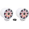 image2 Kicker KM8 8 LED 360 Swivel White Aluminum Surface Mount Boat Speakers