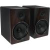 imageRockville APM8W Powered USB Studio Monitor Speaker Pair in White 8 2Way 500W EQ MDF Wood RCAXLR Perfect for Studios Recording MusicDark Wood