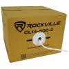 imageRockville CL161002 CL2 Rated 16 AWG 100 Speaker Wire InWall and Ceiling Use 2 Conductor OxygenFree Copper High Strand Count Perfect for 70V100V Home and Commercial Audio Installs14 AWG 500 Foot