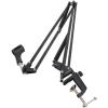 imageRockville DMS40 40Inch Studio Microphone Boom Arm Stand Aluminum Desk Clamp 360 degree Rotation Steel Frame ABS Mic Clip for Podcasting and Streaming40