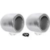 imageRockville MAC65S Bundle 2 Chrome 65 Aluminum Wakeboard Tower Speaker Enclosures 2 MAC360C 360 Swivel Tower or Surface Mount Clamps for WakeboardsMAC Pods 4Items