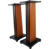 imageRockville Pair SS28B Premium Black Wood Grain 28 Home Speaker Stands 100lb Capacity Solid MDF Wood Dual Platforms Spikes and Pads Included for Home Theater and Studio AudiophilesClassic Wood Grain