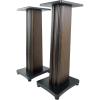 imageRockville Pair SS28B Premium Black Wood Grain 28 Home Speaker Stands 100lb Capacity Solid MDF Wood Dual Platforms Spikes and Pads Included for Home Theater and Studio AudiophilesDark Wood Grain