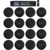 imageRockville RCS3506 Bundle 350W 6Zone 70V100V Amplifier wBluetooth 16 CC525T 525 Black Ceiling Speakers 8Ohm 80Hz20KHz for BedroomLiving RoomBathroom 17Items