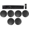 imageRockville RCS801 Bundle 60Watt 70V Commercial AmplifierReceiver with Bluetooth and 3 Pairs of CC65T Black 65 Commercial 70V inCeiling Speakers for RestaurantBar 7Items