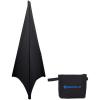 imageRockville RSC7B Black Tripod PA Speaker Stand Scrim Cloth 360Degree Cover WrinkleResistant Machine Washable for DJs and Live Performers
