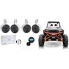 imageRockville RV53A Bundle 2 Pairs 525in 3Way Car Speaker 1200W Peak200W RMS 2 MAC525S 525in Wakeboard Pod Enclosures RGHR2 Bluetooth USB Receiver RXMS6 6Channel Amplifier 6Items