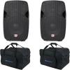 imageRockville SPGN104 Bundle 2 10 in 1600Watt Peak 200Watt RMS DJ PA Speakers 4Ohm ABS Lightweight Cabinet 2 TB10 v2 Padded Carry Bags for 10 in Speakers 4Items