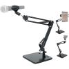 imageRockville iSTAND 75 Desktop Boom Arm Stand MicPhoneTabletWebcam Holder Weighted Steel Base 360Degree Swivel AntiScratch Grip for Podcasting and Streaming