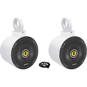 image2 Kicker CSC54 525 360 Swivel White Aluminum Wakeboard Tower Speakers
