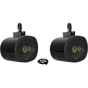 image2 Kicker CSC693 6x9 360 Swivel Black Aluminum Wakeboard Tower Speakers