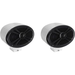 imageRockville 2 6x9 1000w 360 Degree Swivel Chrome Surface Mount Boat Speakers