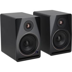 imageRockville APM5D V2 525Inch Powered Studio Monitor Speakers Pair Dark Wood BluetoothBlack