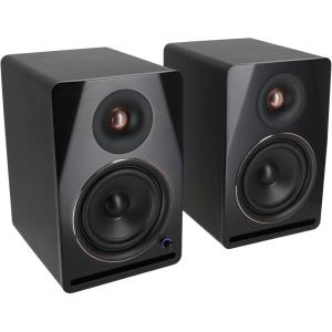 imageRockville APM6D V2 65 Powered Studio Monitor Speakers Pair Bluetooth 100W RMS400W Peak Dark WoodBlack