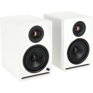 imageRockville APM6D V2 65 Powered Studio Monitor Speakers Pair Bluetooth 100W RMS400W Peak Dark WoodWhite