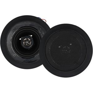 imageRockville CC4T White 4 70V InCeiling Speaker Paintable FlushMount Grill Swivel Tweeter 8Ohm Compatible Perfect for Restaurants Offices and Commercial AudioBlack