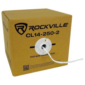 imageRockville CL161002 CL2 Rated 16 AWG 100 Speaker Wire InWall and Ceiling Use 2 Conductor OxygenFree Copper High Strand Count Perfect for 70V100V Home and Commercial Audio Installs14 AWG 250 Foot