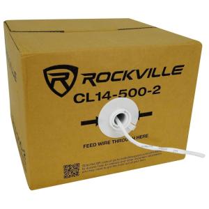 imageRockville CL161002 CL2 Rated 16 AWG 100 Speaker Wire InWall and Ceiling Use 2 Conductor OxygenFree Copper High Strand Count Perfect for 70V100V Home and Commercial Audio Installs14 AWG 500 Foot
