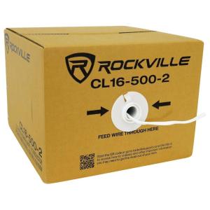 imageRockville CL161002 CL2 Rated 16 AWG 100 Speaker Wire InWall and Ceiling Use 2 Conductor OxygenFree Copper High Strand Count Perfect for 70V100V Home and Commercial Audio Installs16 AWG 500 Foot