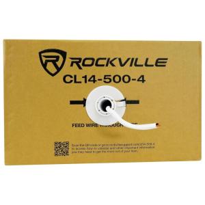 imageRockville CL165004 16 AWG 500ft 4 Conductor Speaker Wire CL2 Rated InCeiling Installation High Purity Copper Flexible PVC Jacket for Home Theater and MultiRoom Audio500 Foot 4 Conductor