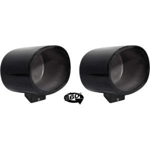 imageRockville MAC69B Bundle 2 6x9 Black Aluminum Wakeboard Tower Speaker Pod Enclosures 2 MAC360B 360 Degree Swivel TowerSurface Mount Clamps for Wakeboards 4Items