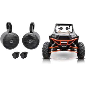 imageRockville MS525B Bundle for Polaris RZRATVUTV 525 in 400W Peak  200W RMS Waterproof Marine Speakers Pair MAC525B Wakeboard Tower Enclosures Pair 175 in Rubber Inserts 3Items