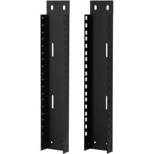 imageRockville RAIL10U 10U Reversible Rack Rails with M5 Circle or Square Screw Holes  199 Rackmount Rails for 6U Racks Includes Circle amp Square Hole Options for Easy Gear Installation6U