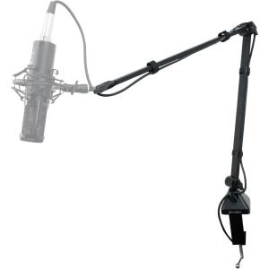 imageRockville RBOOM 34 34Inch Boom Arm Studio Podcast Mic Stand ABS Desk Clamp Adjustable 3Area Articulation 360 degree Rotation Steel Arm for Podcasting and Streaming