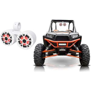 imageRockville RKL65MBW Bundle Pair 65 2Way 350W Peak85W RMS Marine LED Boat Speakers 700W Total DMAC65W Dual 65 White Aluminum Wakeboard Tower Speaker Enclosure for RZRATVUTVCart 2Items