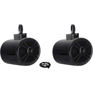 imageRockville RMSTS69B Bundle 2 6x9 in 1000Watt 2Way Waterproof Marine Boat Speakers 2 MAC69B Aluminum Wakeboard Tower Pod Enclosures 2 MAC360B 360Degree Swivel Surface Mount Clamps 6Items