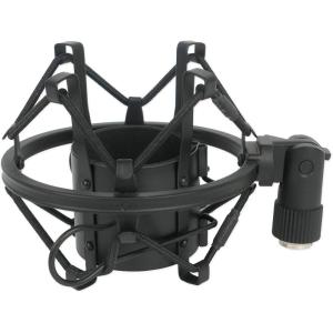 imageRockville RShock Black Metal Shock Mount for Studio Condenser Microphones 4348mm Fit AntiVibration Design Durable Build for Podcasting and Recording