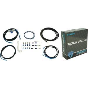imageRockville RWK8ATV 8 AWG OFC Copper Amp Installation Wire Kit Durable Power and Ground Cables Complete Accessory Set for RZRATVUTV Audio Systems