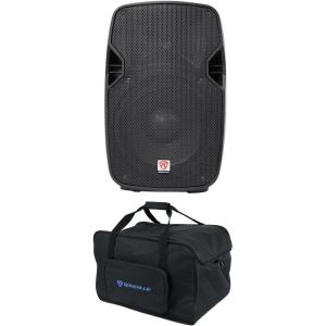 imageRockville SPGN104 Bundle 10 800Watt 4 Ohm Passive DJ PA Speaker Cabinet with ABS Lightweight Enclosure TB10 v2 Padded Carry Bag for 10 in Speaker and Stand 2Items