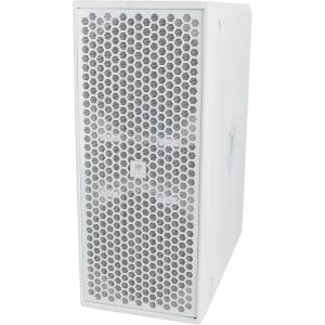 imageRockville TITAN SLIM D8 Powered Subwoofer Dual 8 Woofers 400W RMS1600W Peak 122dB SPL Stackable VerticalHorizontal Mount XLRRCA Inputs Bass Boost Compact Plywood Enclosure for DJLiveWhite