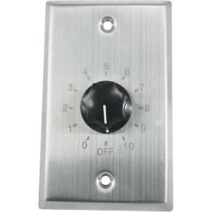 imageRockville VOL70200 Black 200W 70V Volume Control Zone Controller Single Gang 12Step Attenuation Detachable EuroBlock for MultiZone Audio SystemsSilver