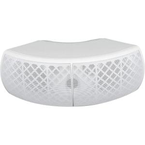 imageRockville WetD4 White Dual 4 70V100V IndoorOutdoor Commercial Speaker IP55 WeatherResistant Front Port Silk Dome Tweeter for Restaurants Patios and BarsWhite