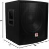 imageRockville 2 SBG1158 15quot 800w Passive Pro DJ Live Sound Subwoofers MDF Cabinets