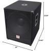 imageRockville PBG18 18quot Passive 2000w 8Ohm Pro Audio Subwoofer SubSteel Casters