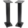 imageRockville Pair RHT28 28 Inch Bookshelf Speaker Stands 60 lbs Capacity Surround Sound Home Theater Premium Wood Dual Top Plates SandFillable for Audiophiles and Studio MonitorsBlack