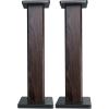 imageRockville Pair RHT28 28 Inch Bookshelf Speaker Stands 60 lbs Capacity Surround Sound Home Theater Premium Wood Dual Top Plates SandFillable for Audiophiles and Studio MonitorsDark Wood