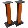imageRockville Pair RHT28 28 Inch Bookshelf Speaker Stands 60 lbs Capacity Surround Sound Home Theater Premium Wood Dual Top Plates SandFillable for Audiophiles and Studio MonitorsClassic Wood