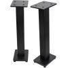 imageRockville Pair RHT28 28 Inch Bookshelf Speaker Stands 60 lbs Capacity Surround Sound Home Theater Premium Wood Dual Top Plates SandFillable for Audiophiles and Studio MonitorsBlack