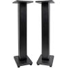 imageRockville Pair RHT28 28 Inch Bookshelf Speaker Stands 60 lbs Capacity Surround Sound Home Theater Premium Wood Dual Top Plates SandFillable for Audiophiles and Studio MonitorsBlack