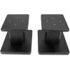 imageRockville Pair RHT8C 8quot Desktop Speaker Stands 66 lbs Capacity Wood Finish ResonanceFree Cable Management Isolation Pads for BookshelfStudio MonitorsGray