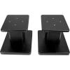 imageRockville Pair RHT8C 8quot Desktop Speaker Stands 66 lbs Capacity Wood Finish ResonanceFree Cable Management Isolation Pads for BookshelfStudio MonitorsBlack