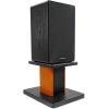 imageRockville Pair RHT8C 8quot Desktop Speaker Stands 66 lbs Capacity Wood Finish ResonanceFree Cable Management Isolation Pads for BookshelfStudio MonitorsWood