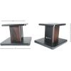 imageRockville Pair RHT8C 8quot Desktop Speaker Stands 66 lbs Capacity Wood Finish ResonanceFree Cable Management Isolation Pads for BookshelfStudio MonitorsDark Wood