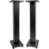 imageRockville Pair RHTSB 36 Inch Bookshelf Speaker Stands HighPerformance Wood Cable Management Dual Platform Sizes for Home Theater and Studio MonitorsBlack